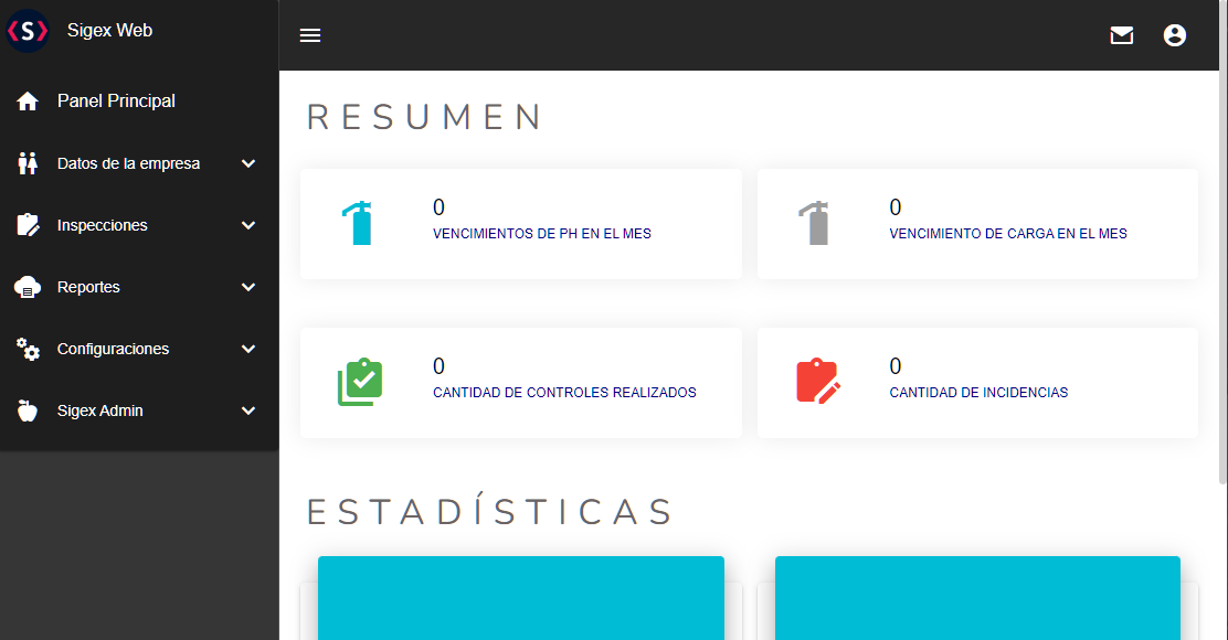Sigex Platform UI Dashboard